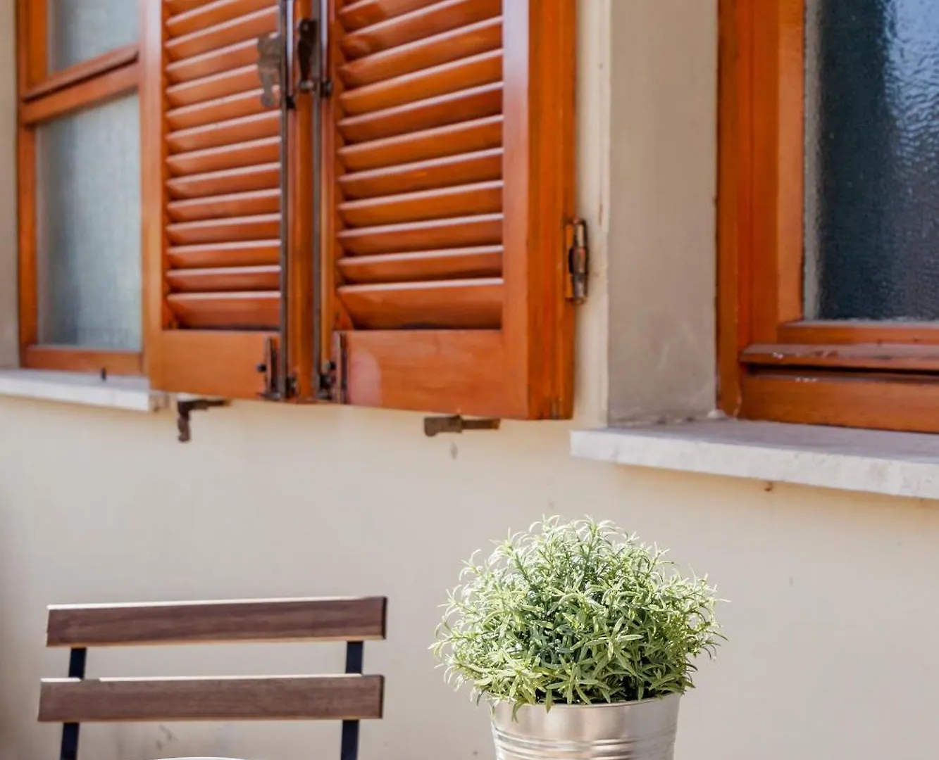 Open The Classic Wooden Shutters At A Cozy City Nest Florence Italy